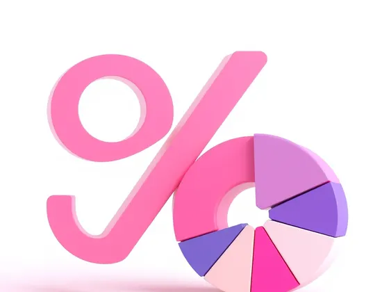 Ilustração sobre Decimal para porcentagem
